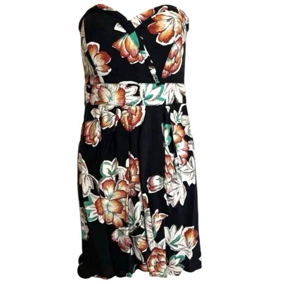 American Rag Y2K Floral Strapless Mini Dress Juniors M Boho Festival Vibes - Picture 1 of 12